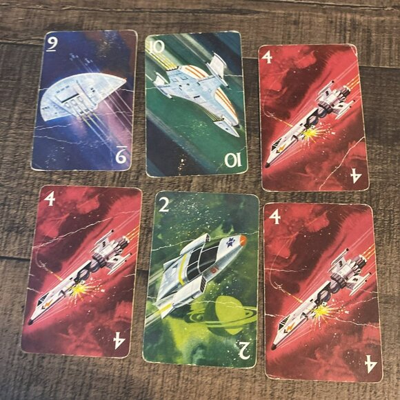 Vintage Space Rockets Card Game 1983 Complete In Rough Condition - Picture 12 of 16